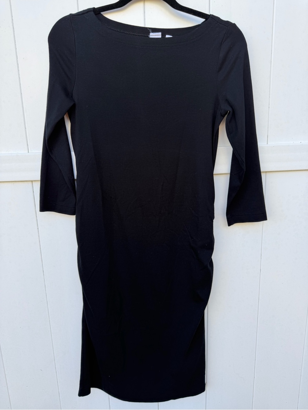 GAP Maternity Black Long Sleeve Midi Sheath Dress